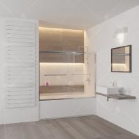 Шторка на ванну раздвижная купе RGW SC-60 170х150 прозрачное 01116017-11