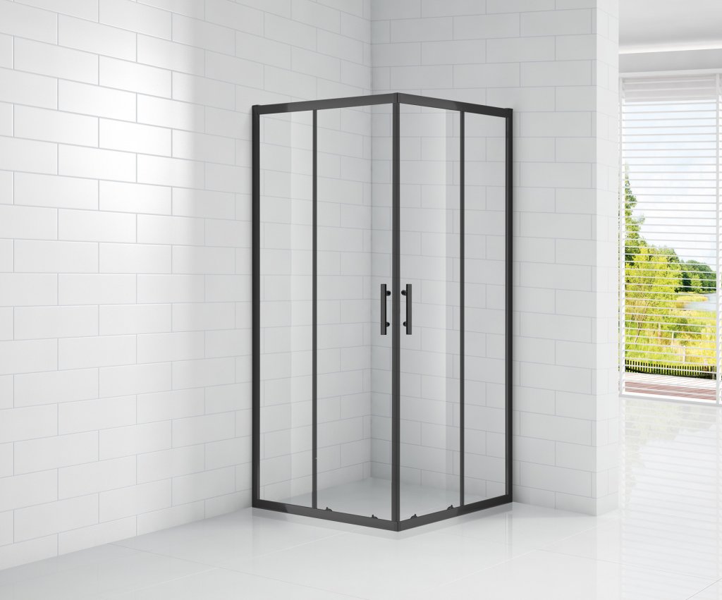 Душевой уголок Cezares ECO-O-A-2-90-C-NERO 900х900х1900