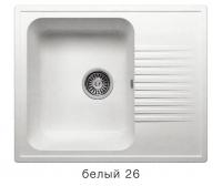 Кухонная мойка Polygran F-07 белый, 61х50х20