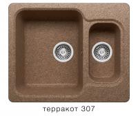 Кухонная мойка Polygran F-09 терракот, 61х50х20