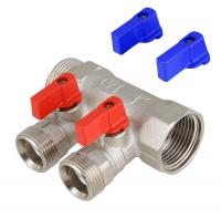Коллектор Valtec с отсекающими кранами, 3/4"х3 вых. 1/2" НР