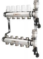 Коллекторная группа Valtec НЕРЖ, в сборе, 1"х5 вых. Евроконус 3/4"