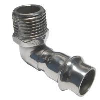 Угольник Valtec 90° нерж. cталь 22х1/2" НР