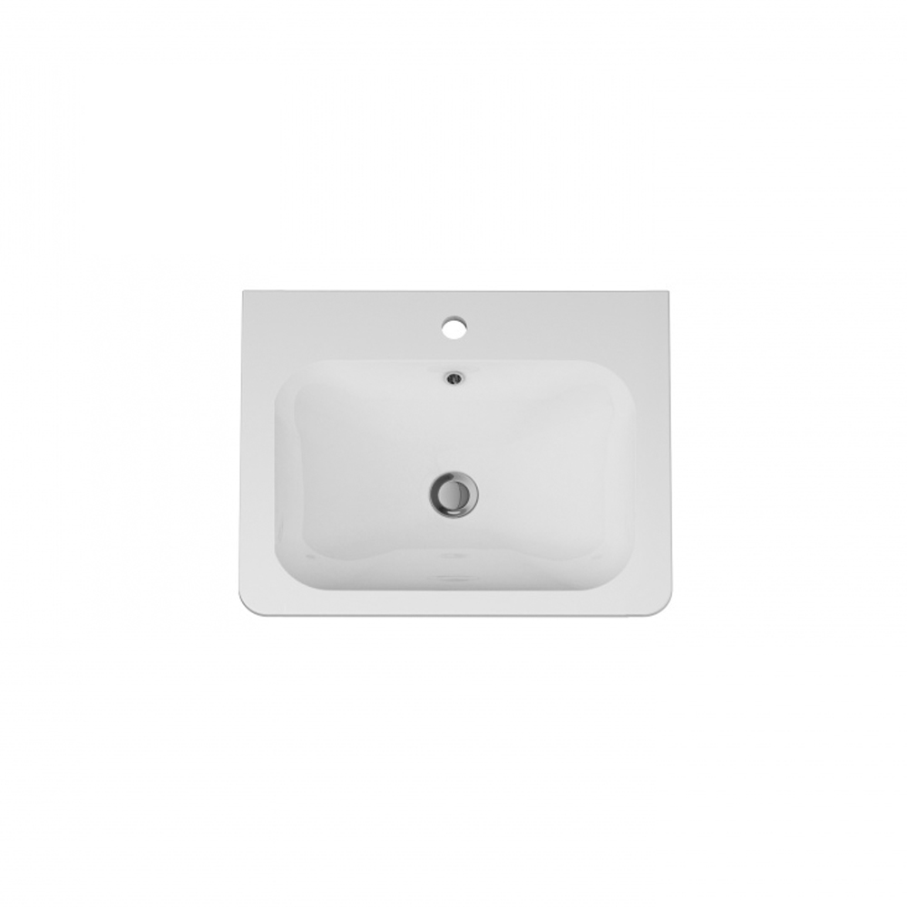 M55WPX0601WG BLISS D, раковина мебельная, исскуственный мрамор, 60см, встроенная, глянец, шт