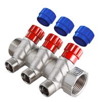 Коллектор Valtec с регул. вентилями, 1"х3 вых. 1/2" НР