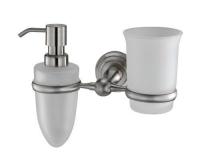 Держатель стакана и дозатора WasserKRAFT Ammer K-7089, матовый хром