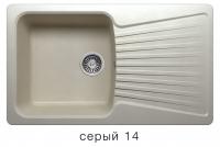 Кухонная мойка Polygran F-12 серый, 76х50х20