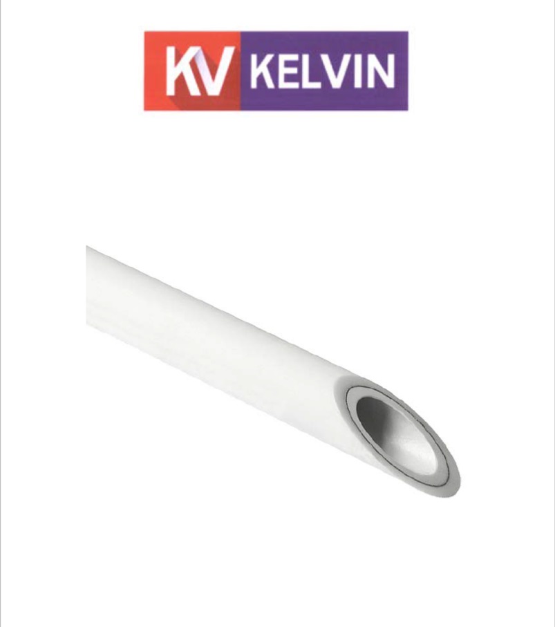 Труба PPR армированная алюминием KELVIN WITH ALU-FOIL PN25  25х4,2
