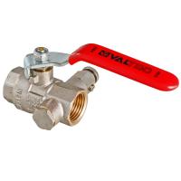 Кран шаровый Valtec Base 1" ВН-ВН с дренажом и воздухоотводчиком