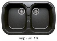 Кухонная мойка Polygran F-150 черный, 80х50х20