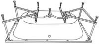 Каркас для ванны Excellent Aquaria Lux 180x80
