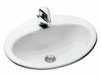 Раковина Jacob Delafon Ovale Minima E1358 встраиваемая, белый