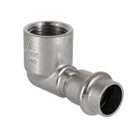 Угольник Valtec 90° нерж. cталь 22х3/4" ВР