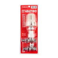 Комплект терморегулирующего оборудования Valtec для радиатора, прямой 1/2" (термостатическая головка, термостатический клапан, запорный клапан)