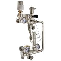 Насосно-смесительный узел Valtec VT.COMBI.0.180 с термоголовкой без насоса, монтажная длина насоса 180 мм.