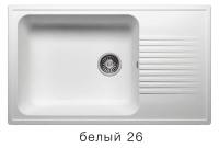 Кухонная мойка Polygran F-19 белый, 85х50х20,5