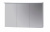 Зеркальный шкаф Dreja Aston 120 с Led освещением и розеткой, 3д, (40/40/40), белый