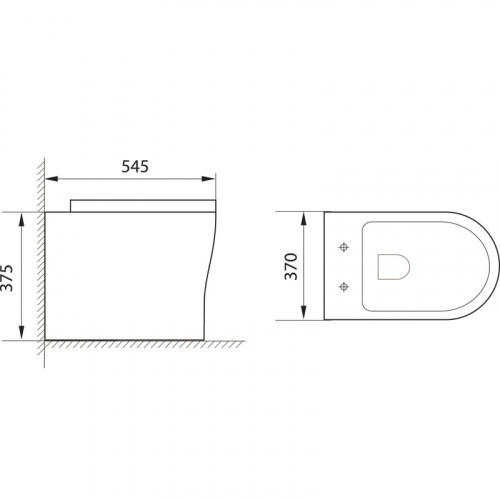 Подвесной унитаз Aquanet Rimless Roll-W CL-12249D