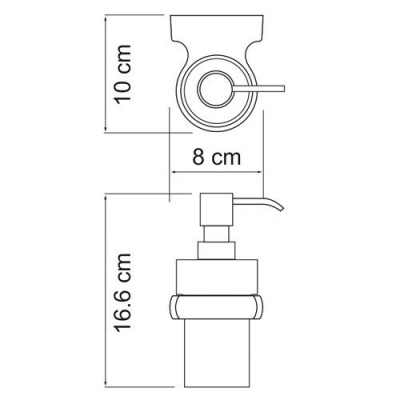 Дозатор для жидкого мыла стеклянный WasserKRAFT Berkel K-6899, хром