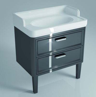 Тумба под умывальник Kerama Marazzi Pompei Po.80.2\BLK, черный