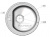 Кухонная мойка Polygran F-05 серый, 45х45х20