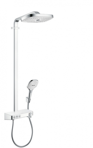 Душевая система Hansgrohe Raindance Select E 300 Showerpipe 27127400, белый/хром