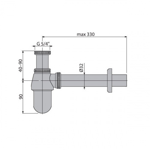 Сифон для раковины AlcaPlast A431