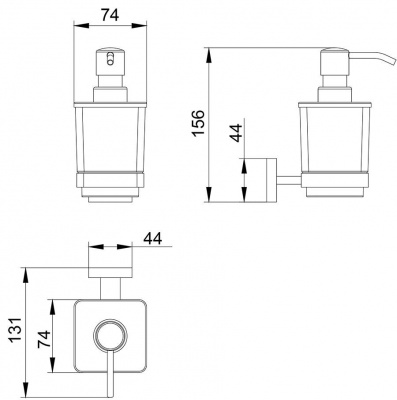 Дозатор Timo Selene 10039/00, хром