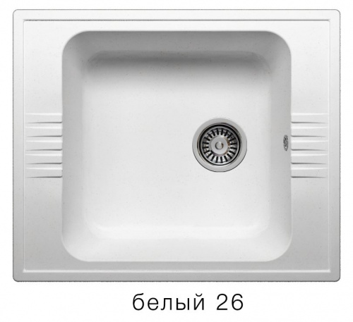 Кухонная мойка Polygran F-20 белый, 60х50х20,5