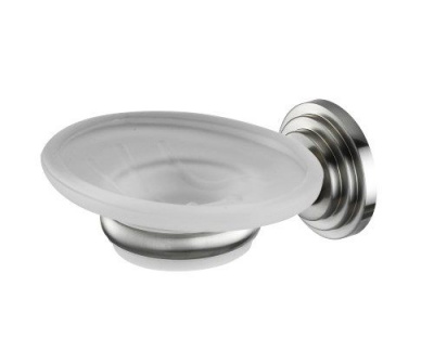Мыльница стеклянная WasserKRAFT Ammer K-7029, матовый хром