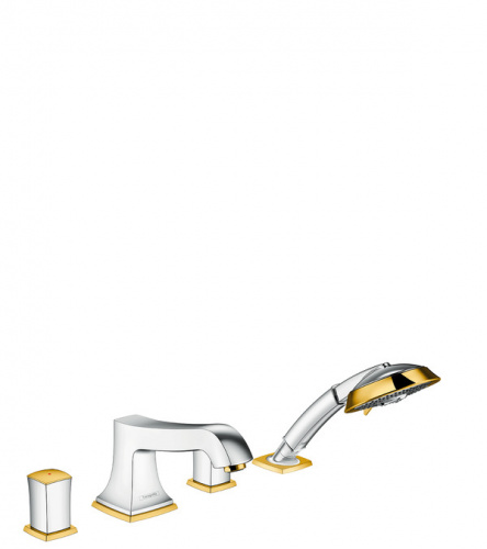 Смеситель на борт ванны Hansgrohe Metropol Classic 31315090, хром/золото