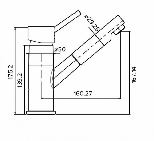 Смеситель для кухни с выдвижной лейкой Osgard Lank 35574, хром