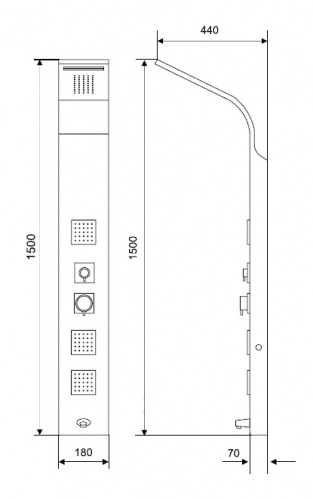 Душевая панель Excellent More ARAC.ML9304E