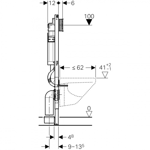 Инсталляция для унитаза Geberit Duofix Plattenbau Sigma 111.362.00.5