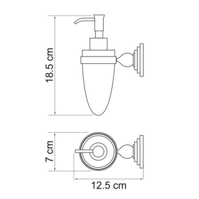 Дозатор для жидкого мыла WasserKRAFT Ammer K-7099, матовый хром