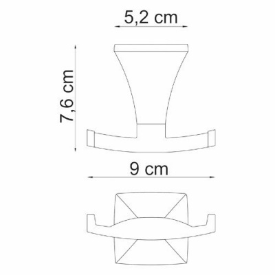 Крючок двойной WasserKRAFT Wern K-2523D, хром