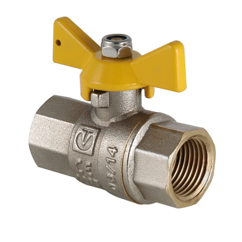 Кран шаровый для газа Valtec Valgas, рукоятка бабочка 3/4" ВН-ВН