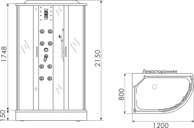 Кабина душевая Erlit Comfort ER4512PL-C3