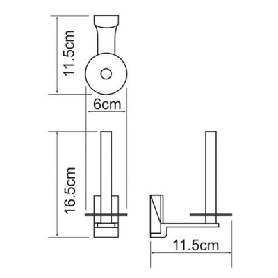 Держатель туалетной бумаги WasserKRAFT Exter K-5297, светлая бронза
