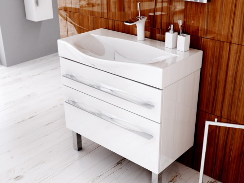 Тумба с раковиной Aqwella 5 Stars Milan Mil.01.08/2n/W, белый