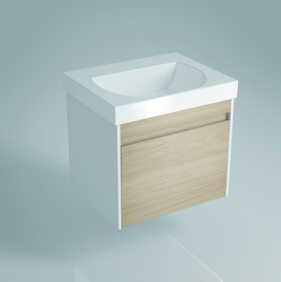 Тумба под умывальник Kerama Marazzi Buongiorno BG.60.1\OAK, белый\дуб санома