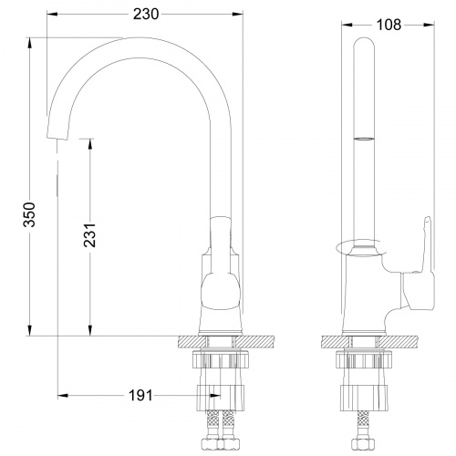 Смеситель Lemark Evitta LM0505C для кухни