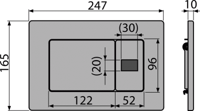 Кнопки смыва AlcaPlast M279SB сенсорная Antivandal