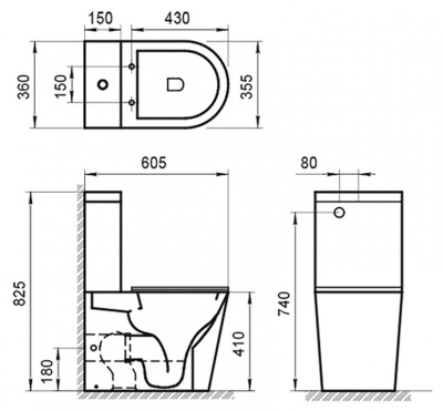 Унитаз-компакт безободковый BELBAGNO FLAY-R