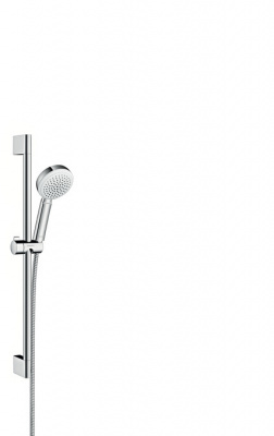 Душевой гарнитур Hansgrohe Crometta 100 1jet EcoSmart 65 см. 26655400, белый/хром