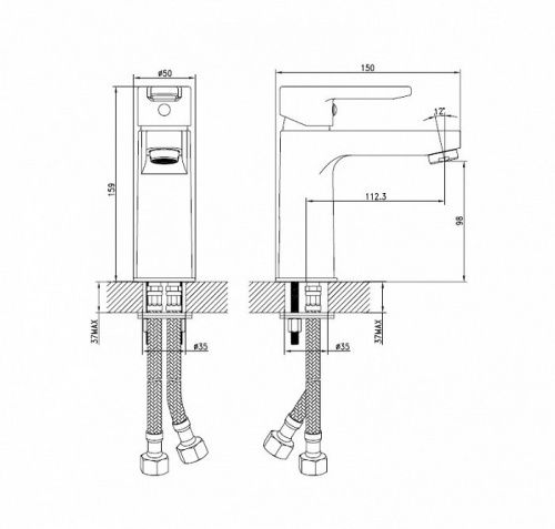 Смеситель для умывальника Iddis Sena SENSB00i01, хром
