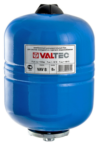 Бак расширительный Valtec для ГВС и ХВС 50 л. синий (с ножками)