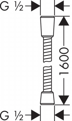 Шланг для душа Hansgrohe Sensoflex 160 см. 28136000, хром