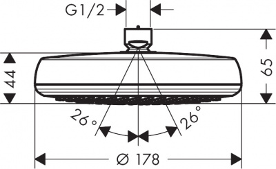 Верхний душ Hansgrohe Crometta 160 1jet 26576000, хром