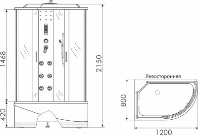 Кабина душевая Erlit Comfort ER4512TPL-C4